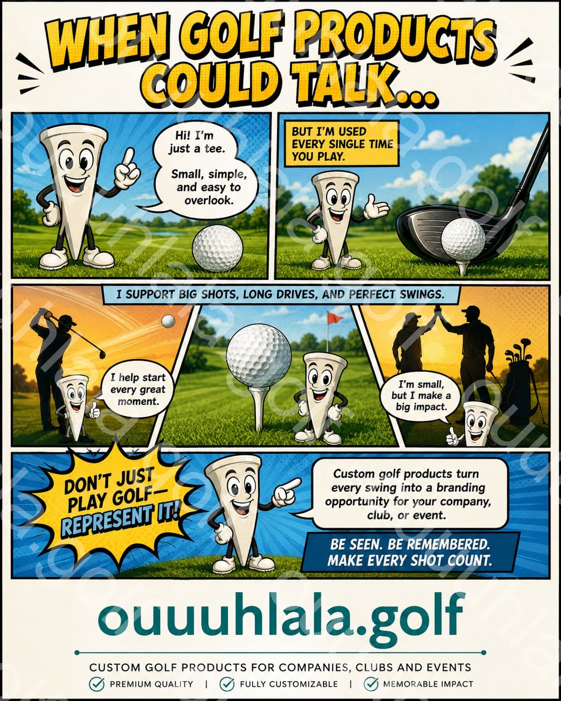 Tees de golf logotés