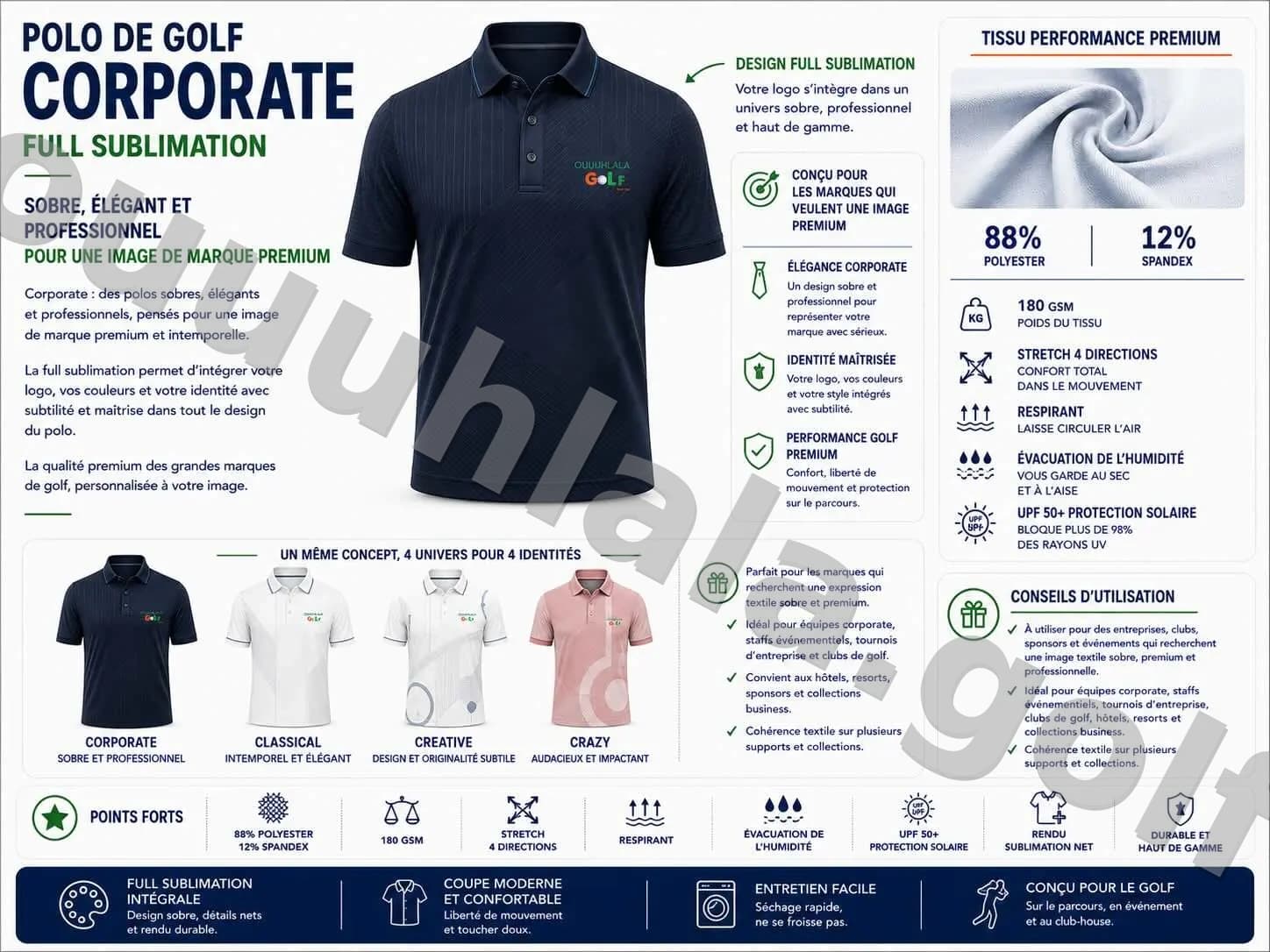 Corporate - Le Polo Sublimation Premium Réinventé