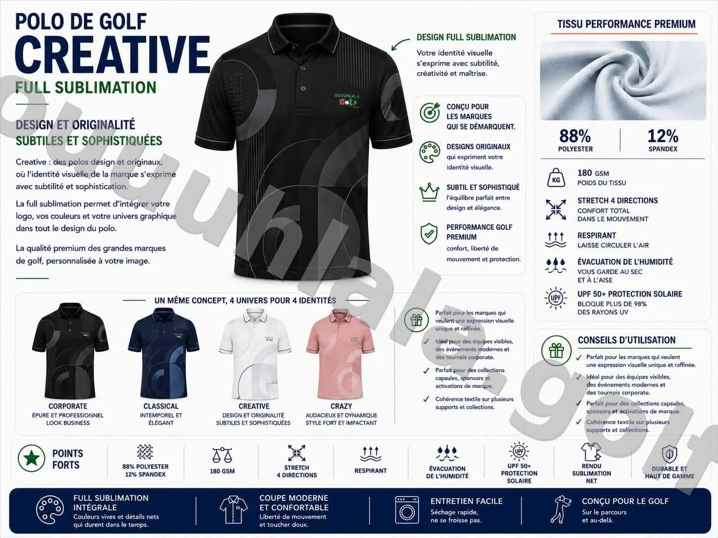 Creative - Le Polo Sublimation Premium Réinventé