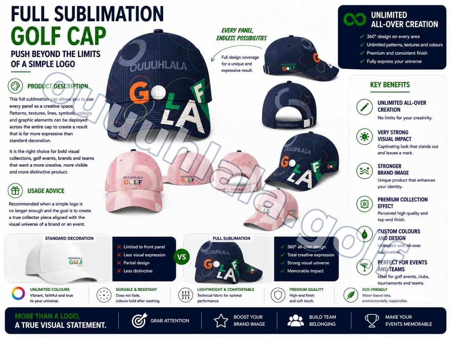 Custom Full Sublimation Cap