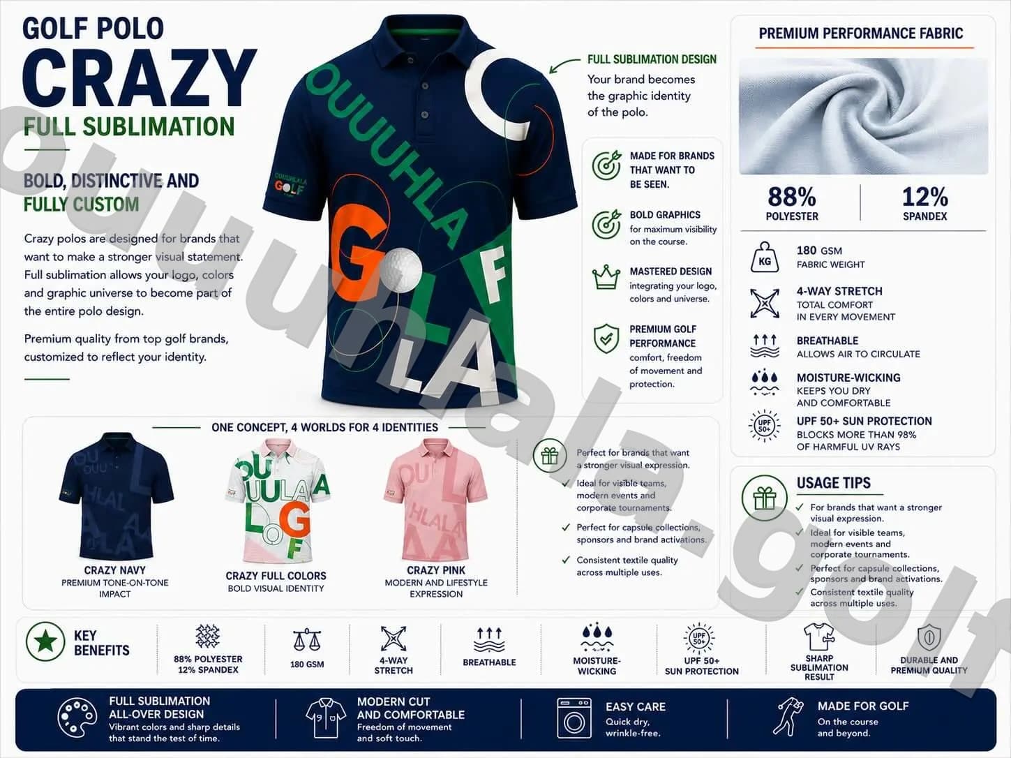 Crazy - The Premium Sublimation Polo Reimagined
